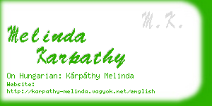 melinda karpathy business card